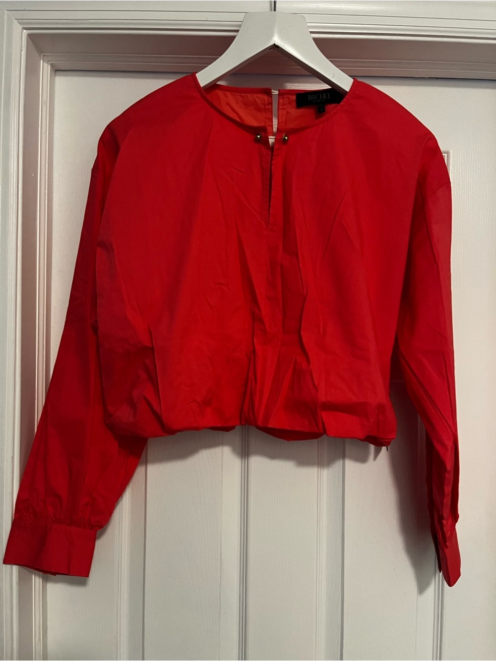 Cropped Collarless Blazer top